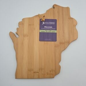 Totally Bamboo Wisconsin State  Bamboo Serving and Cutting Board New With Tags